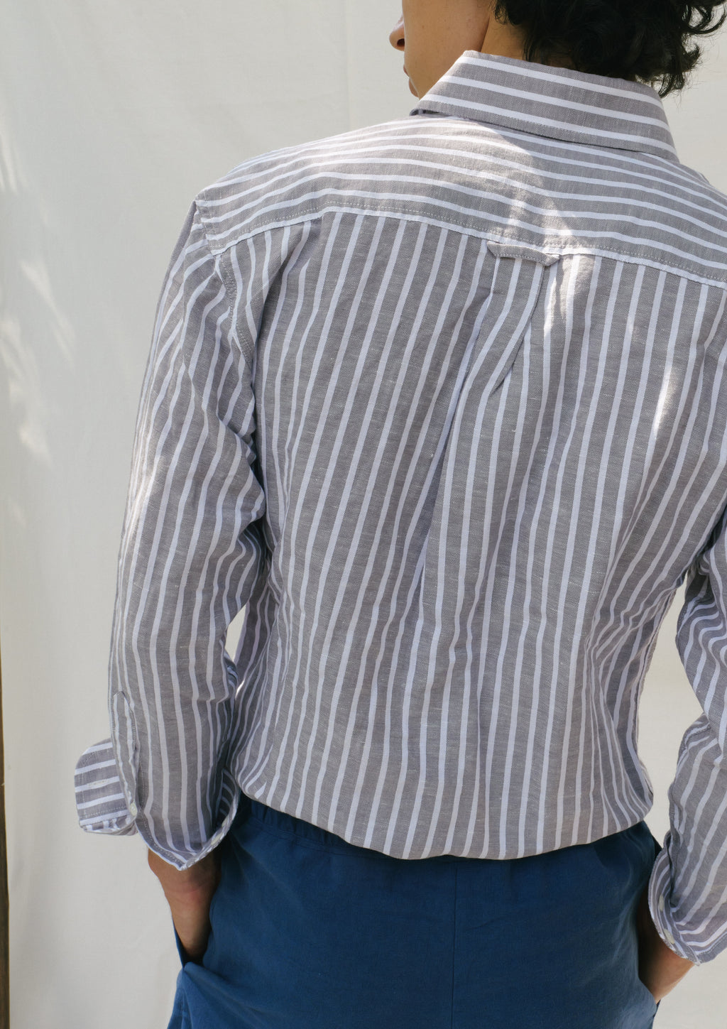 Chemise en lin à rayures